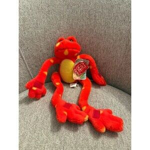 Vintage Fiesta Piggyback Pal Red Poison Dart Frog Plush 18" Long Arm Both Tags